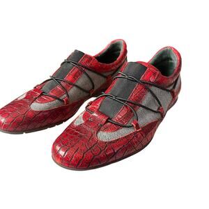 Donald J Pliner Celia Red Alligator RARE Shoes Size 7.5